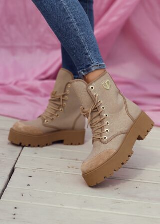 Beżowe Trapery Linen