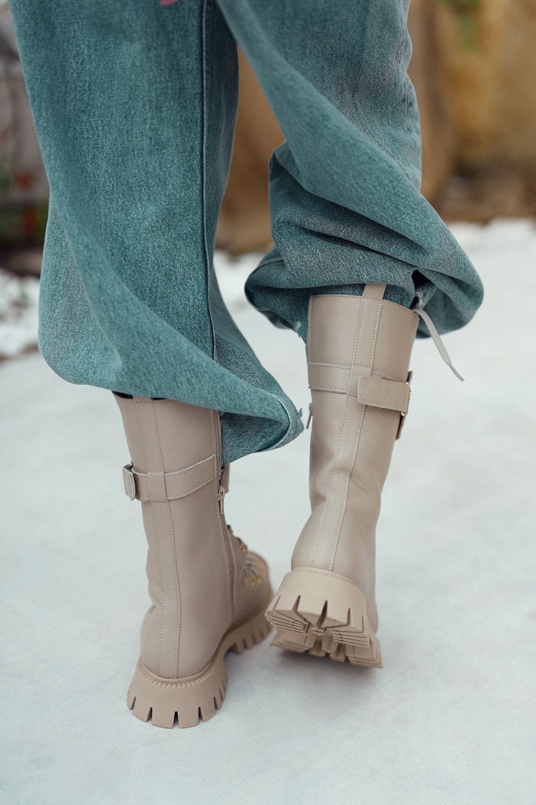 Beżowe Workery Stella - obrazek 4