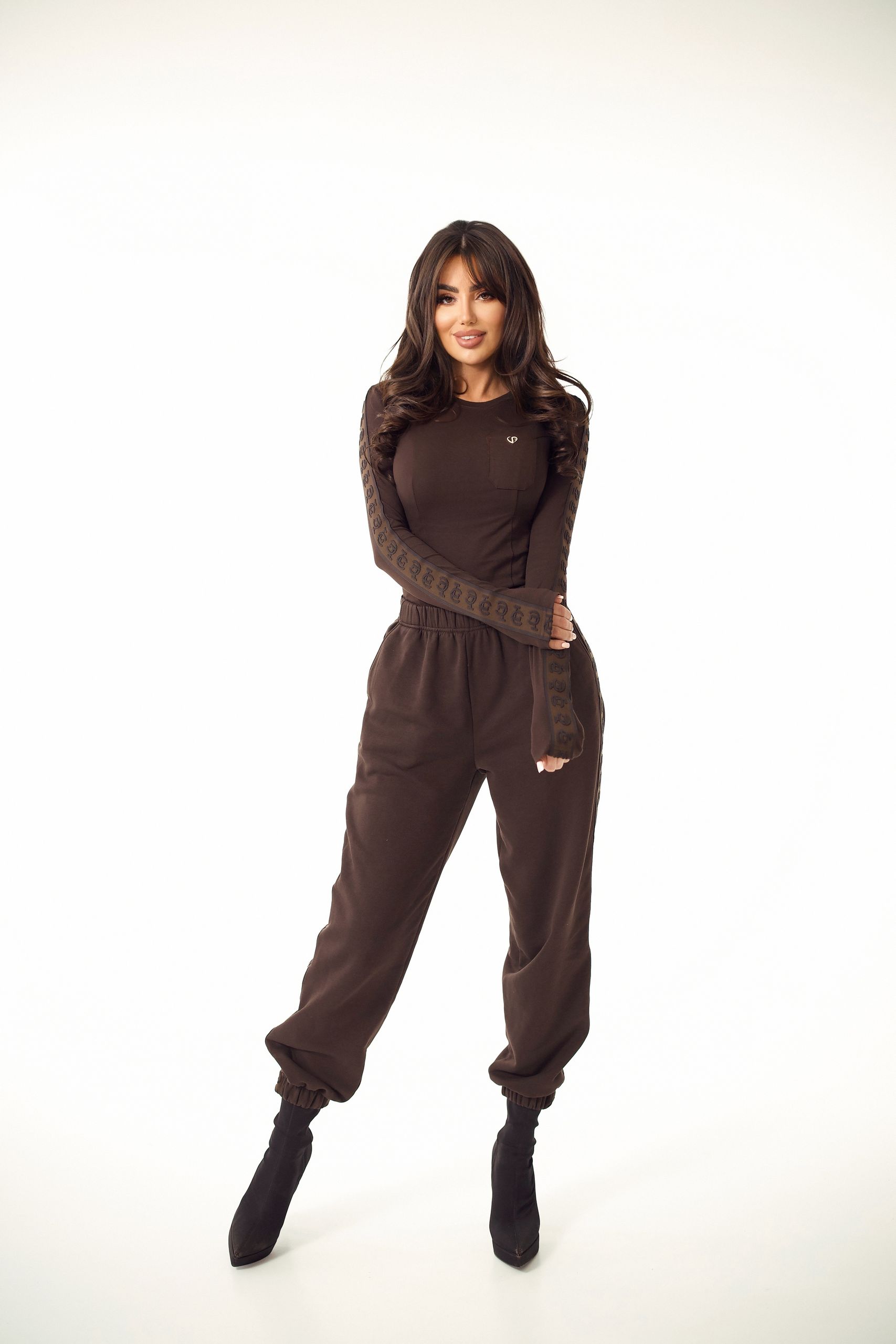 Brązowe Spodnie LoveYa Couture - obrazek 2