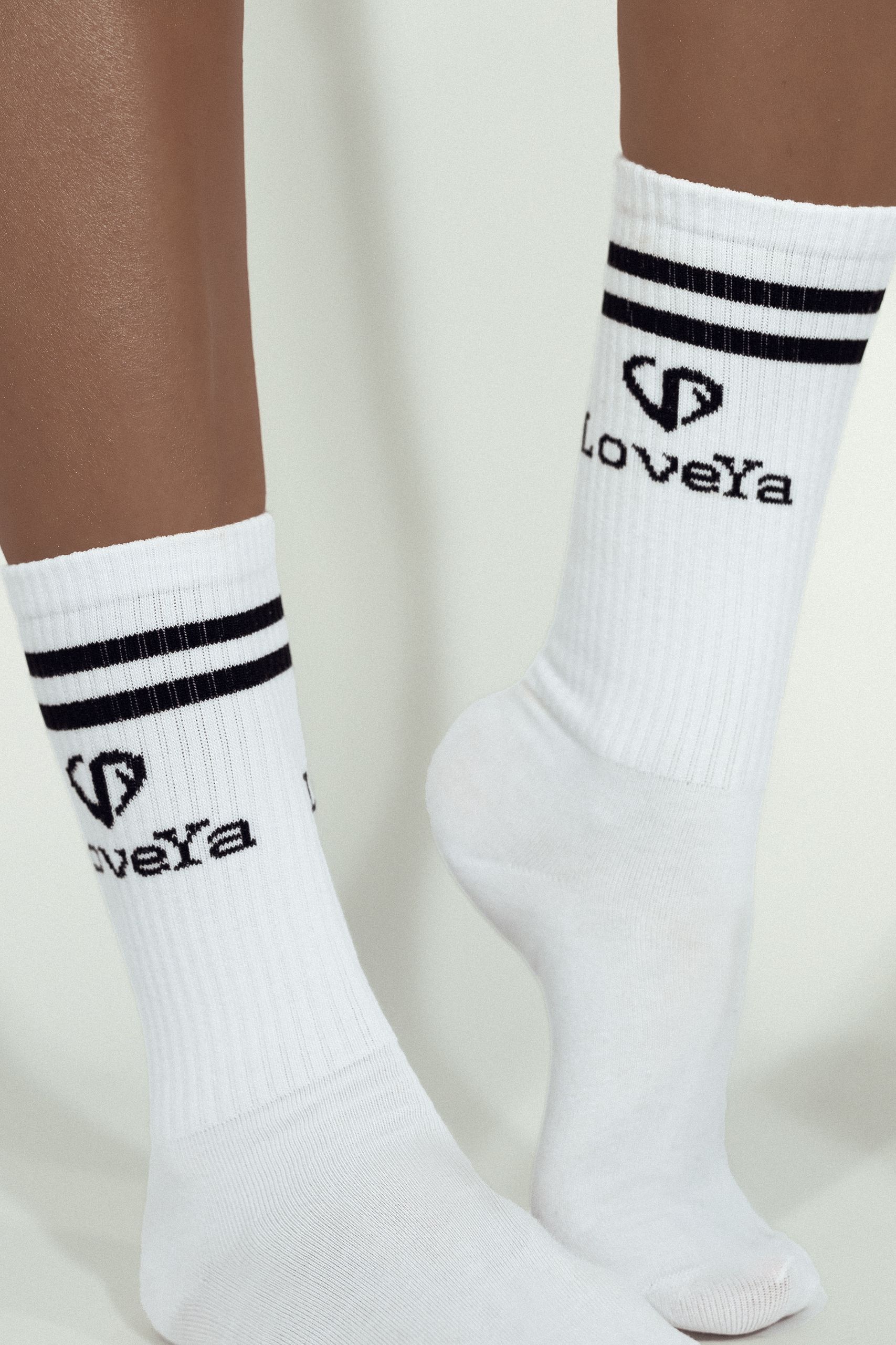 Białe Skarpety LoveYa One-Size - obrazek 2