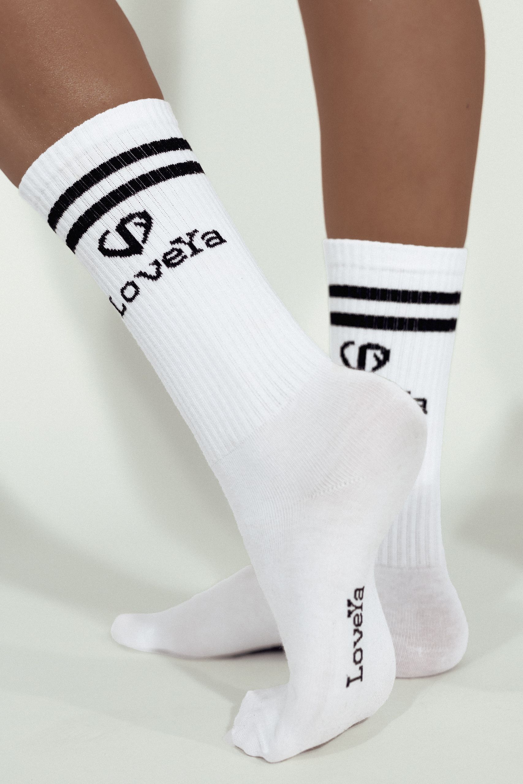 Białe Skarpety LoveYa One-Size - obrazek 4