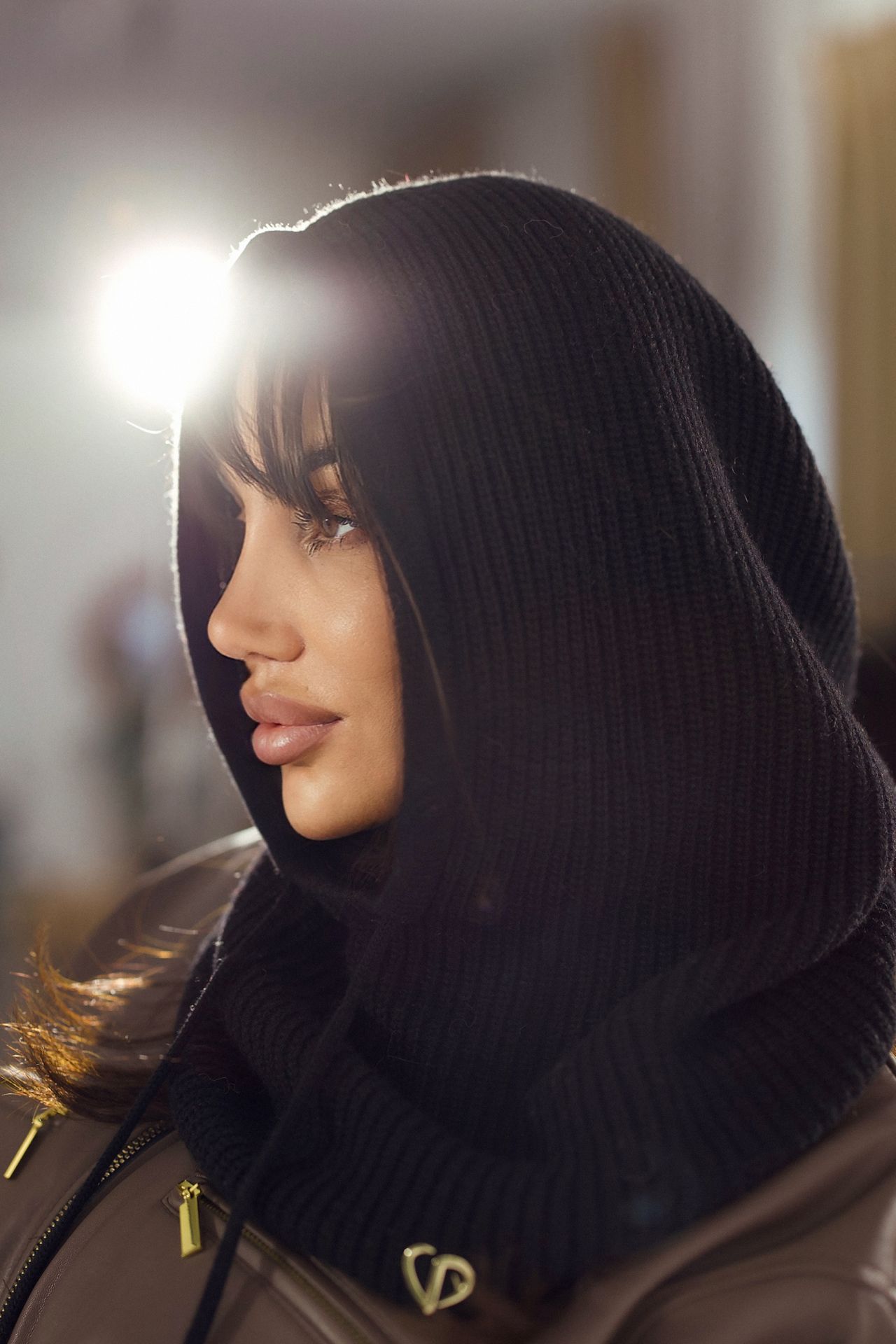 Czarna balaclava Mia - obrazek 7