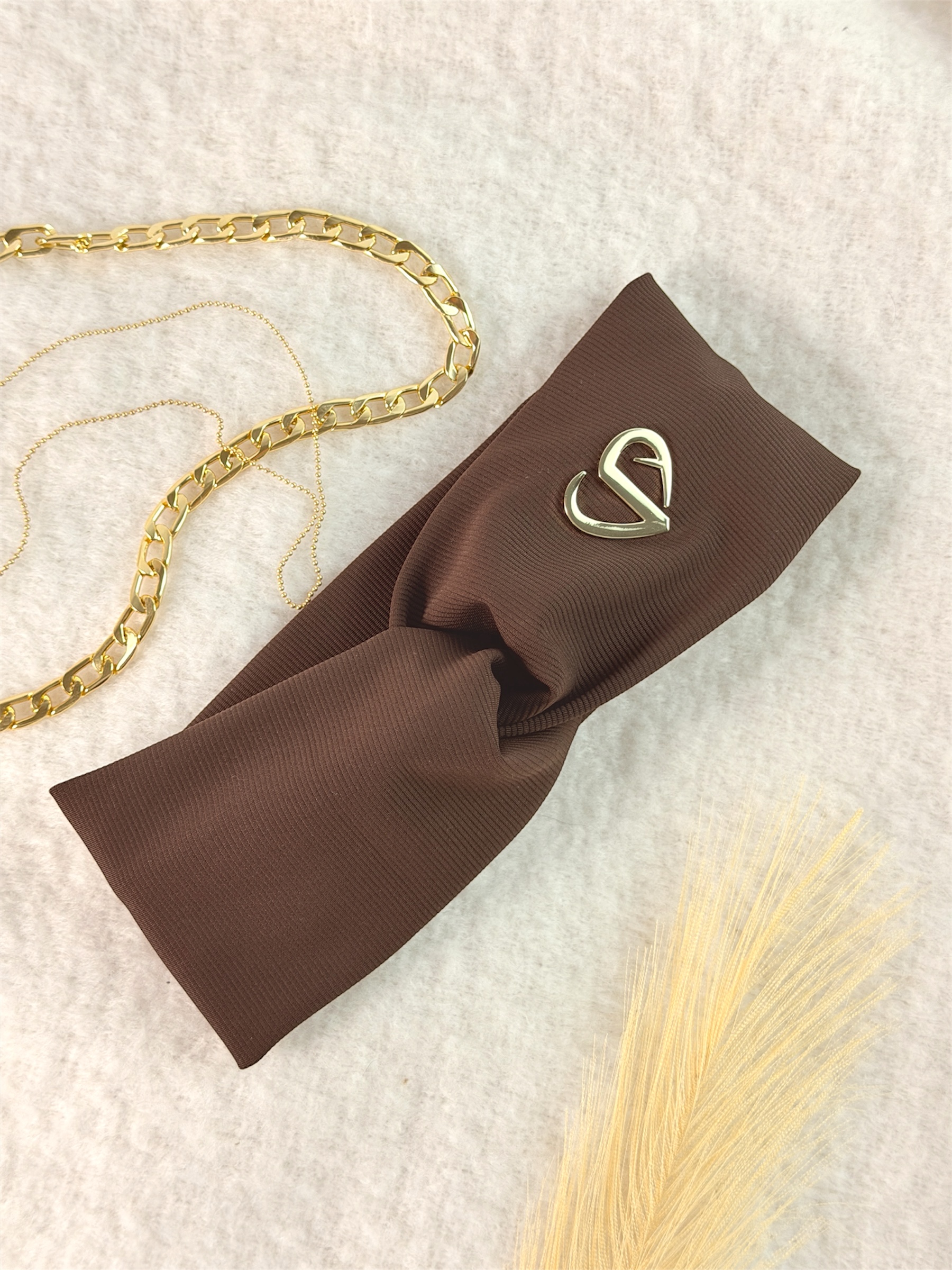 Brązowa opaska LoveYa - obrazek 2