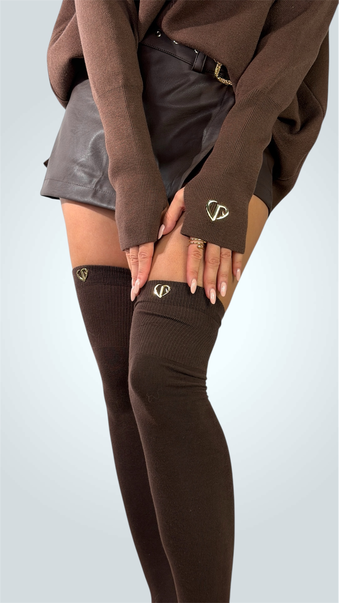 Brązowe zakolanówki LoveYa