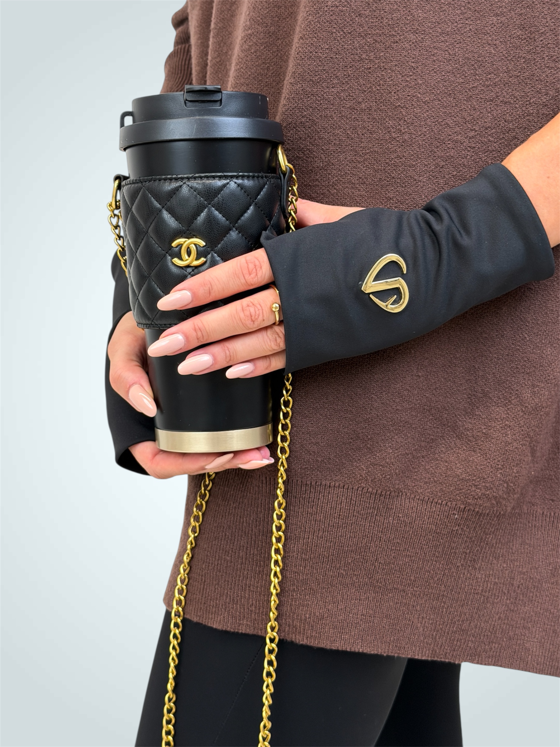 Czarne rękawiczki Sanah - obrazek 3