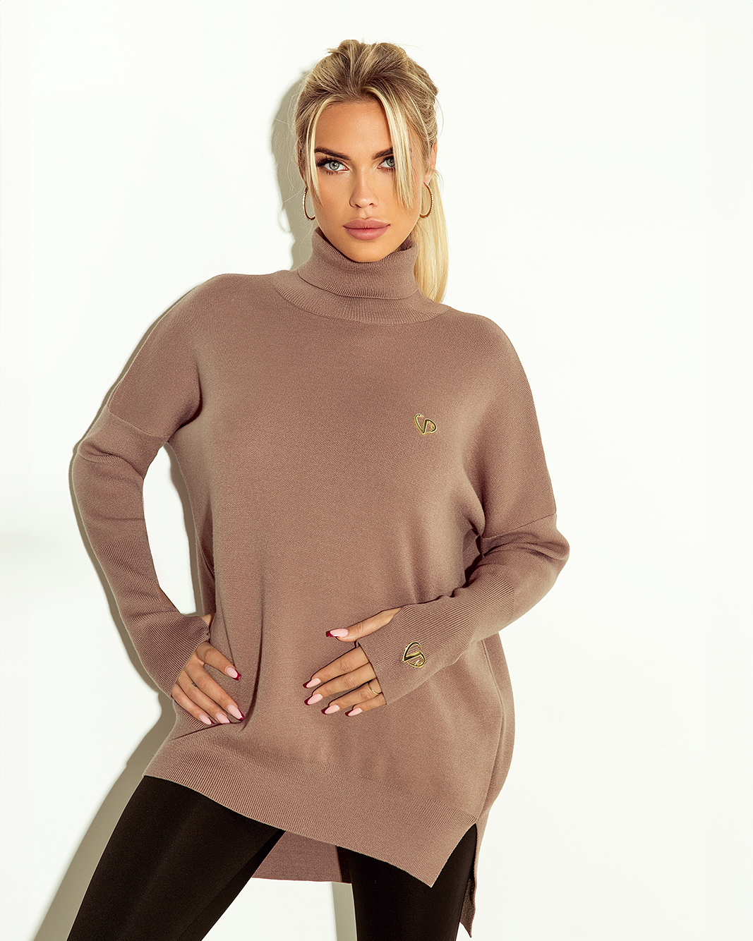 Sweter Lara taupe - obrazek 5